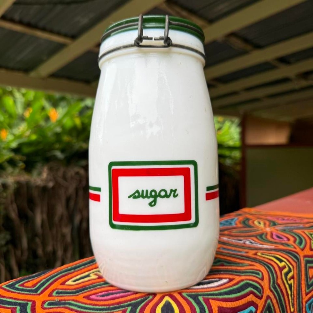 Wheaton "Cucina" milk glass SUGAR jar‎ (1½ L)